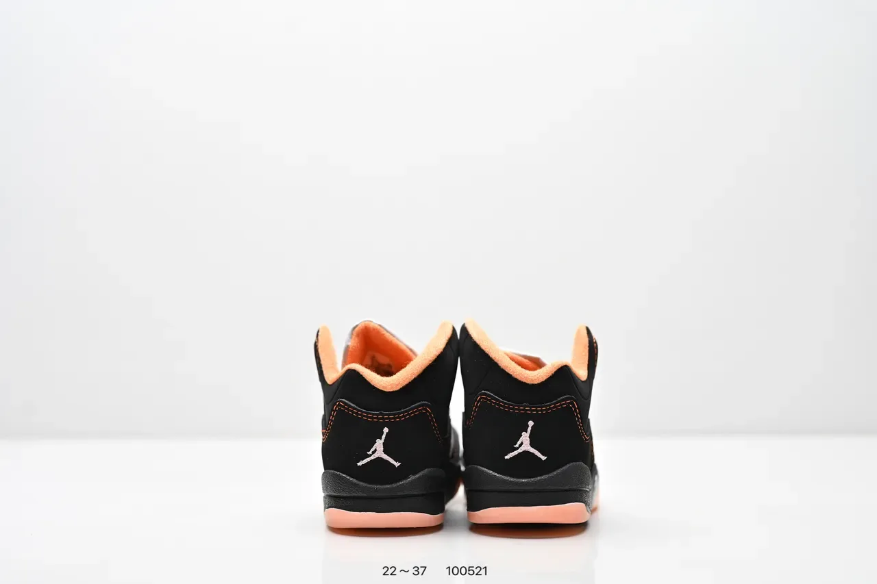 Air Jordan 5 Black Red '75' Kids Basketball Shoes 14
