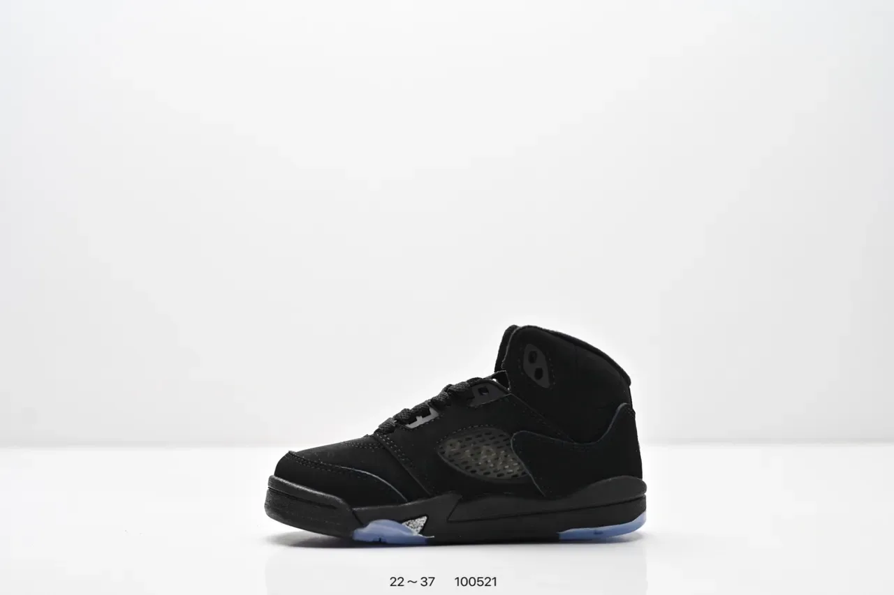 Air Jordan 5 Black Red '75' Kids Basketball Shoes 18