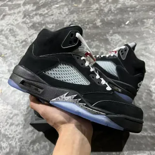 Tênis de basquete Air Jordan 5 preto prata azul gelo