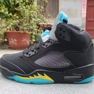 Air Jordan 5 কালো ফিরোজা হলুদ ফ্লেম বাস্কেটবল জুতো