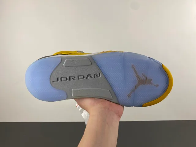 Air Jordan 5 Amarillo Negro Blanco Zapatillas de Baloncesto 9