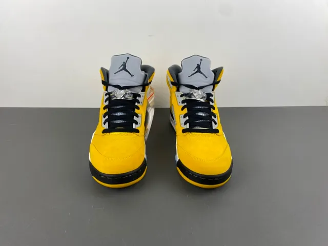 Air Jordan 5 Amarillo Negro Blanco Zapatillas de Baloncesto 11