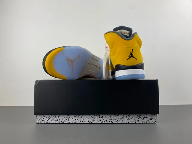Air Jordan 5 Amarillo Negro Blanco Zapatillas de Baloncesto 17