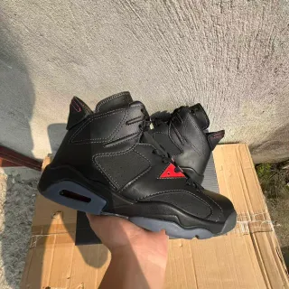 Tênis de basquete Air Jordan 6 preto vermelho cinza