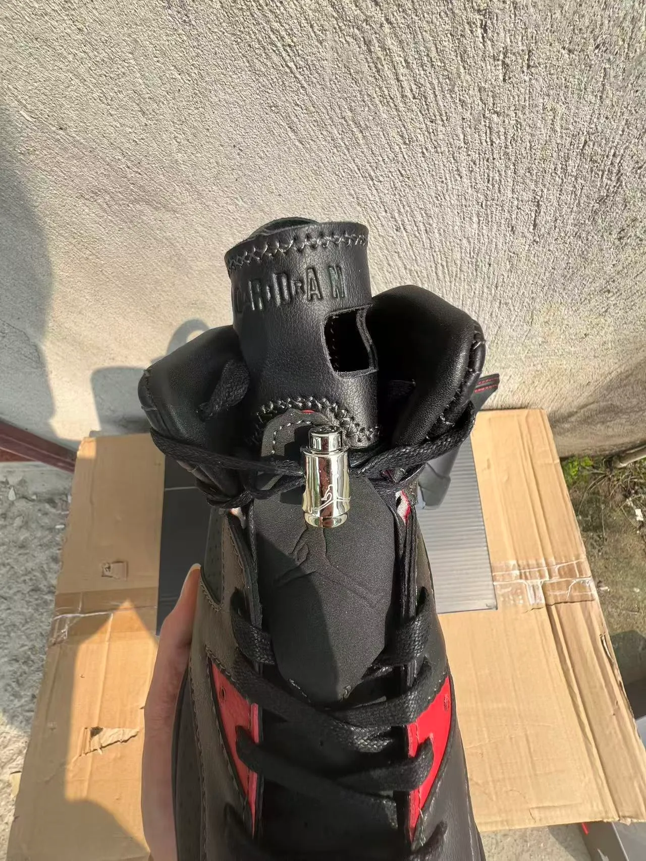 Zapatillas de baloncesto Air Jordan 6 negro rojo gris 4
