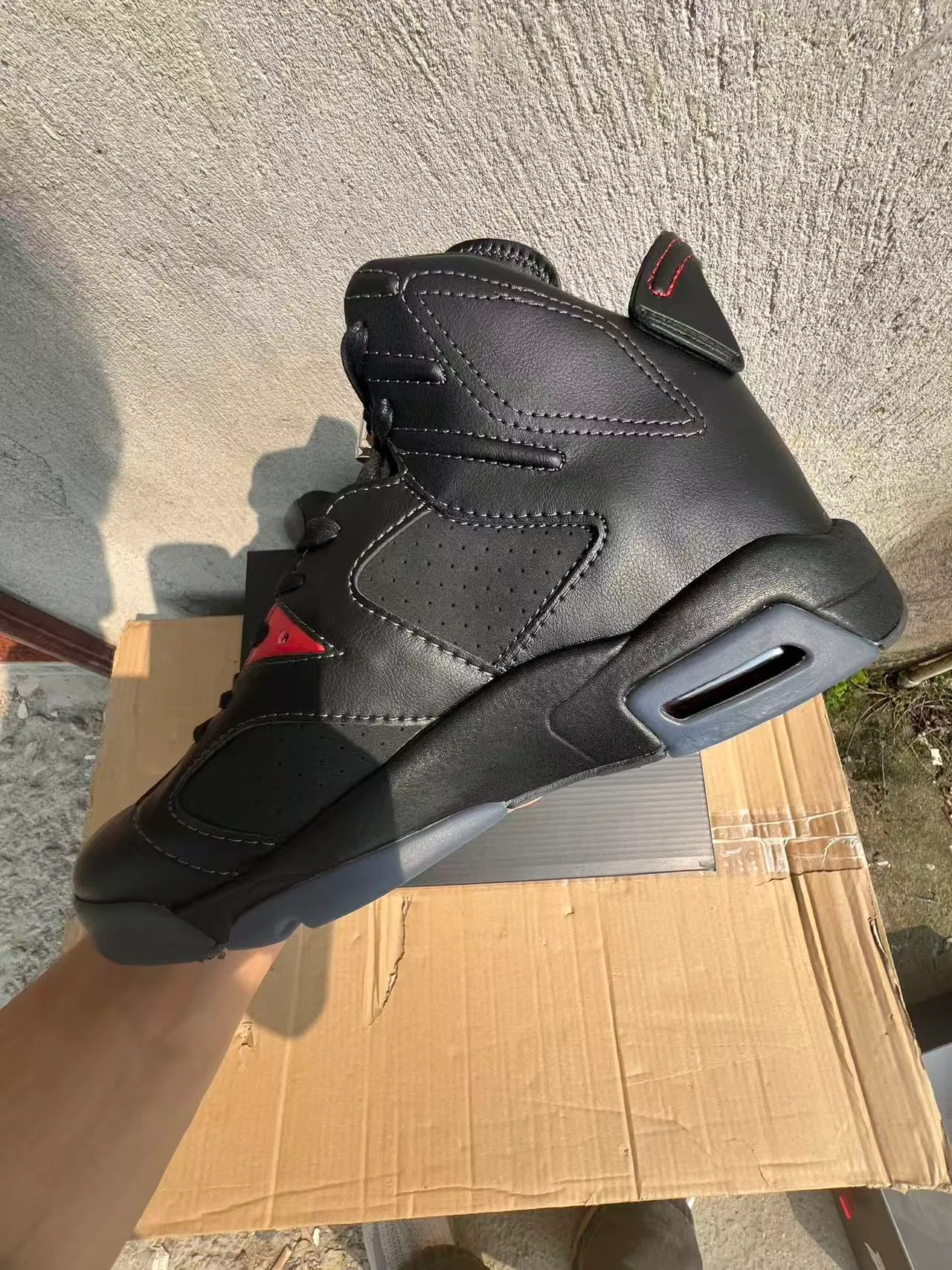 Zapatillas de baloncesto Air Jordan 6 negro rojo gris 5