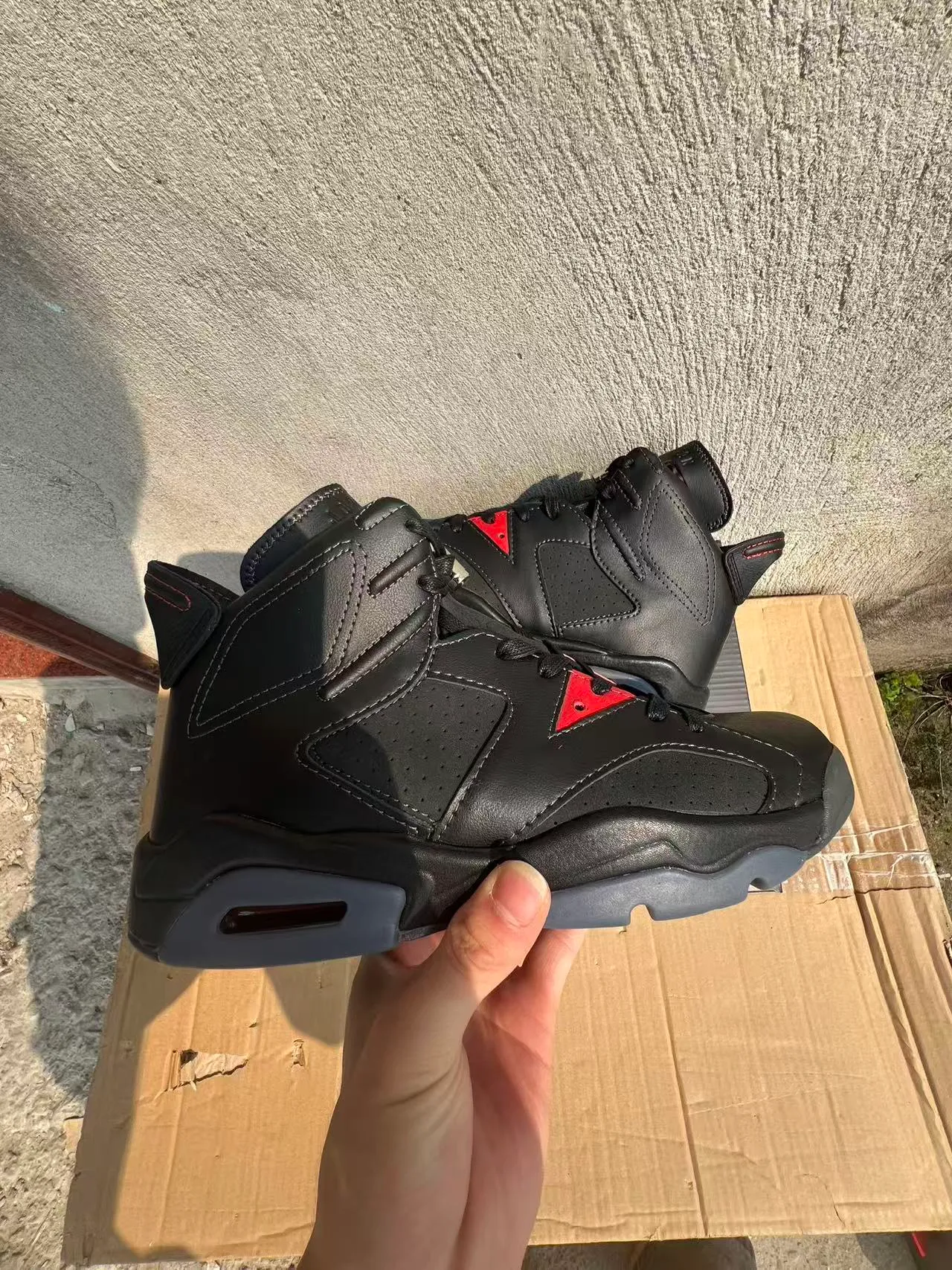 Zapatillas de baloncesto Air Jordan 6 negro rojo gris 7