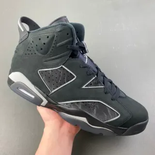 Air Jordan 6 डार्क चारकोल साबर-चमड़े के बास्केटबॉल जूते