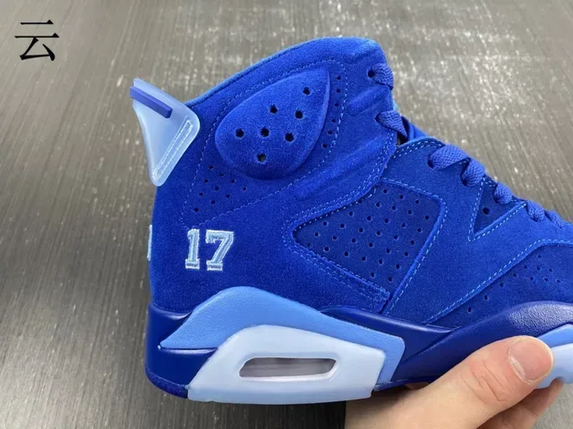 Air Jordan 6 أحذية كرة السلة الأزرق الملكي والأزرق الفاتح 3