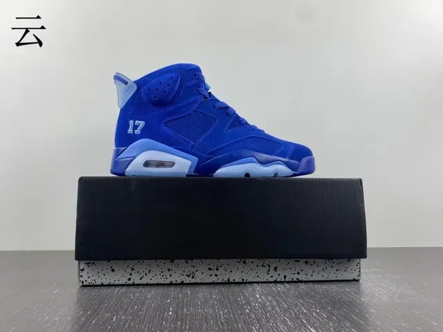 Air Jordan 6 أحذية كرة السلة الأزرق الملكي والأزرق الفاتح 4