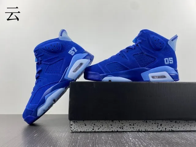 Air Jordan 6 أحذية كرة السلة الأزرق الملكي والأزرق الفاتح 5