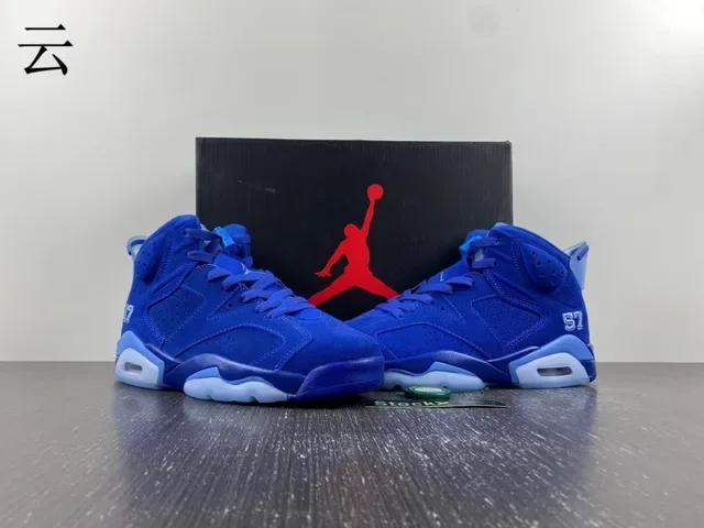 Air Jordan 6 أحذية كرة السلة الأزرق الملكي والأزرق الفاتح 6
