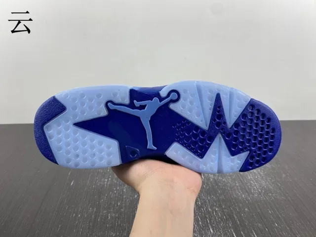 Air Jordan 6 أحذية كرة السلة الأزرق الملكي والأزرق الفاتح 7