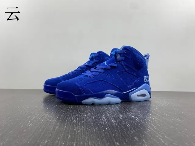 Air Jordan 6 أحذية كرة السلة الأزرق الملكي والأزرق الفاتح 8