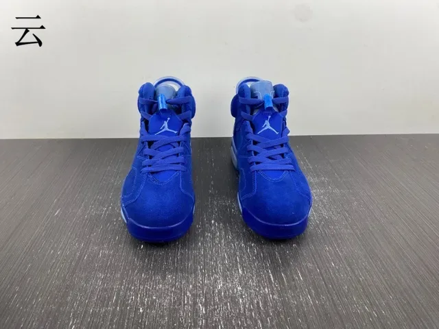 Air Jordan 6 أحذية كرة السلة الأزرق الملكي والأزرق الفاتح 12
