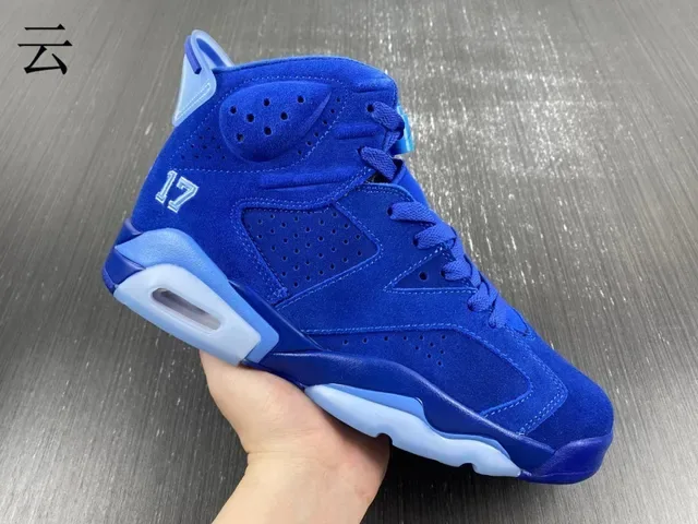 Air Jordan 6 أحذية كرة السلة الأزرق الملكي والأزرق الفاتح 15