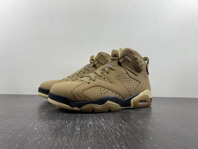 Air Jordan 6 Chaussures de basket Tan et Violet 2