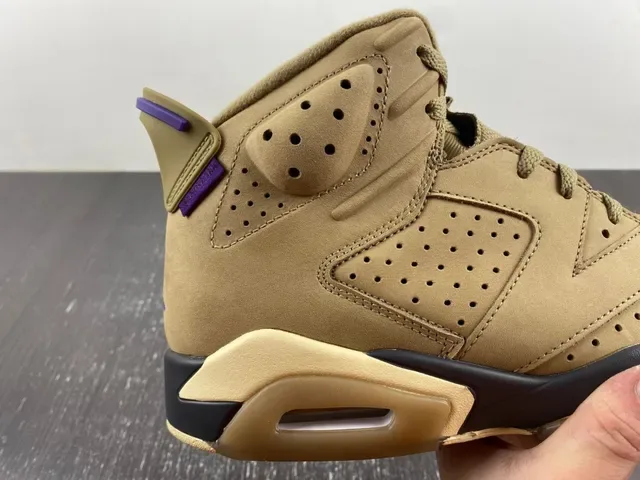 Air Jordan 6 Chaussures de basket Tan et Violet 5