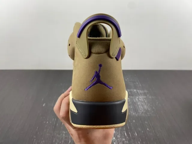 Air Jordan 6 Chaussures de basket Tan et Violet 8