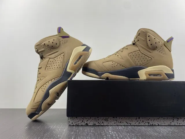 Air Jordan 6 Chaussures de basket Tan et Violet 13