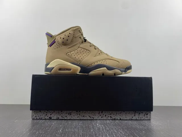 Air Jordan 6 Chaussures de basket Tan et Violet 16
