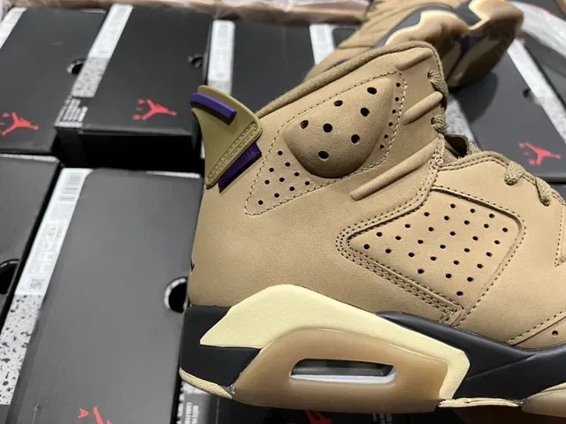 Air Jordan 6 Chaussures de basket Tan et Violet 18