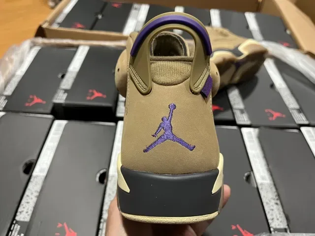 Air Jordan 6 Chaussures de basket Tan et Violet 21