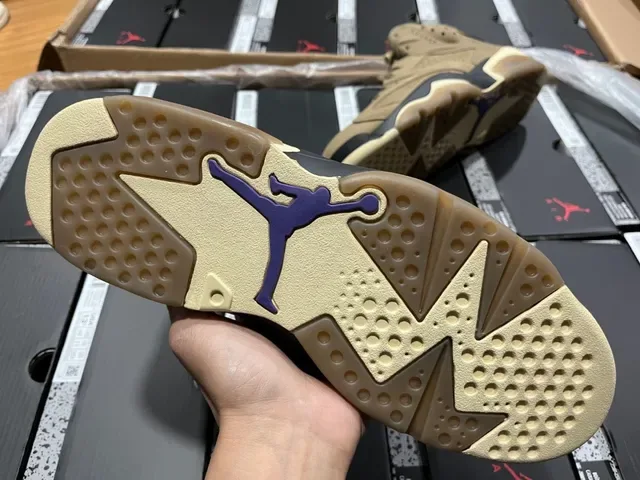 Air Jordan 6 Chaussures de basket Tan et Violet 22