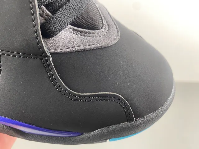 Tênis de basquete Air Jordan 8 preto cinza azul roxo 2