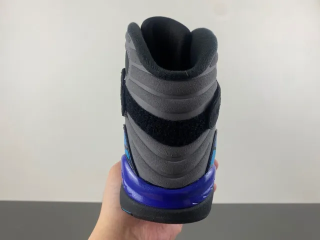 Tênis de basquete Air Jordan 8 preto cinza azul roxo 4