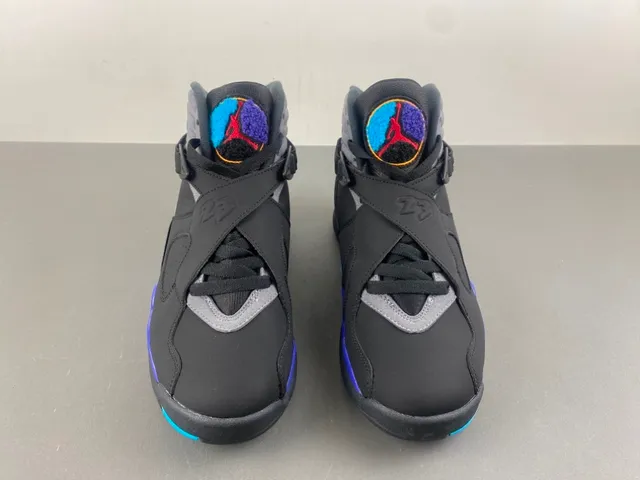 Tênis de basquete Air Jordan 8 preto cinza azul roxo 9