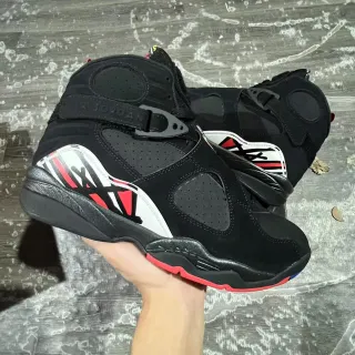 Tênis de basquete Air Jordan 8 preto branco vermelho