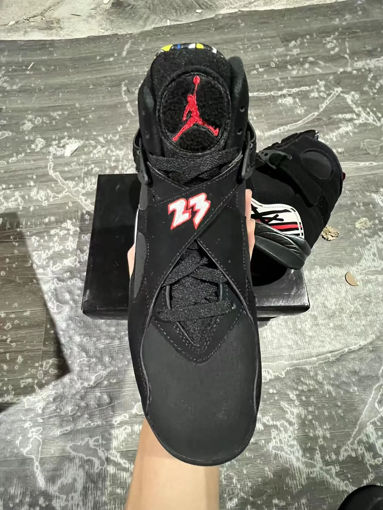 Air Jordan 8 কালো সাদা লাল বাস্কেটবল জুতো 3