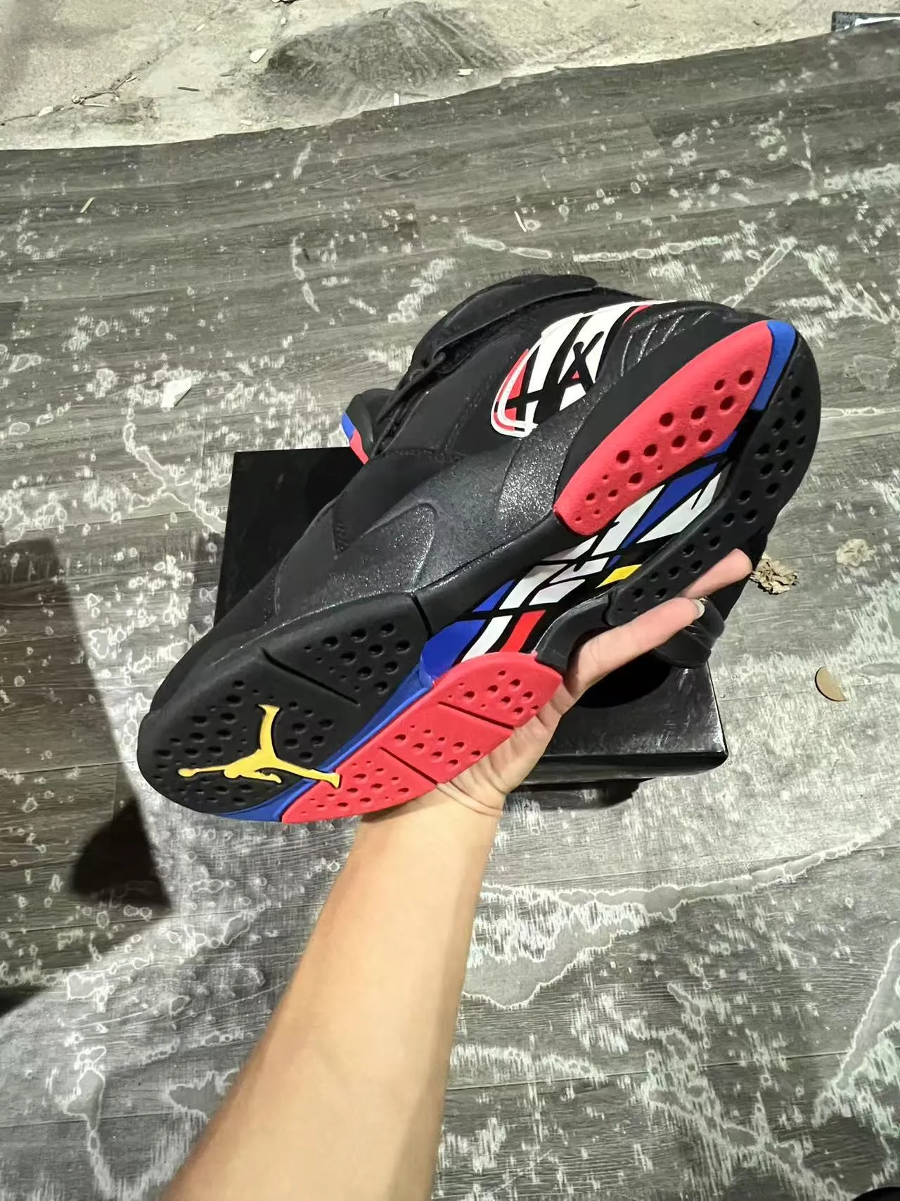 Air Jordan 8 কালো সাদা লাল বাস্কেটবল জুতো 6