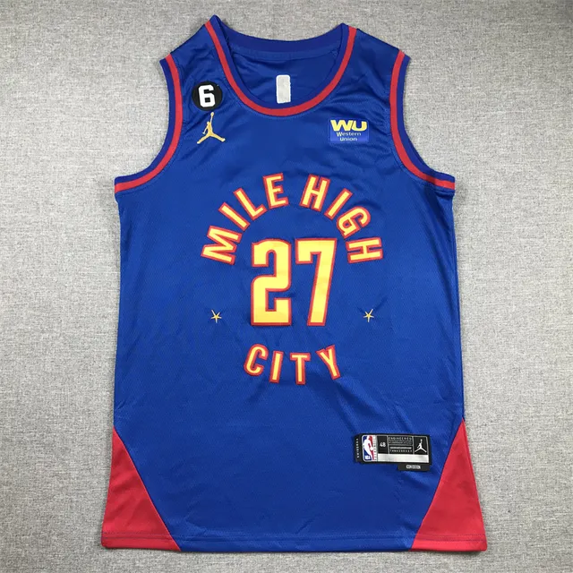 Air Jordan Mile High City Blue Red Jersey 3