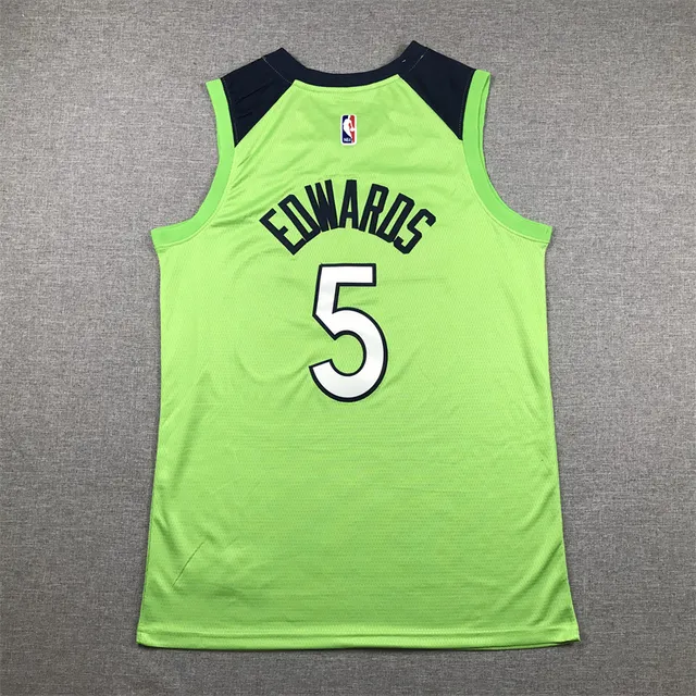 Air Jordan Minnesota Timberwolves City Edition Lime Green जार्सि 2