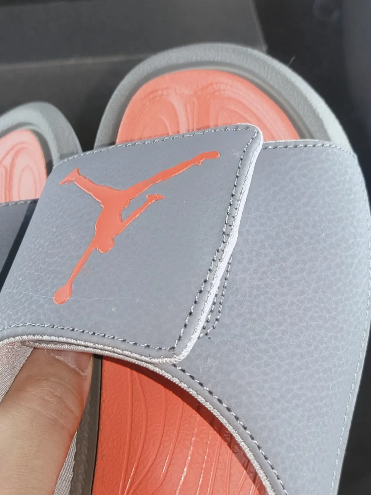 Air Jordan Slide 灰色橙色拖鞋 6