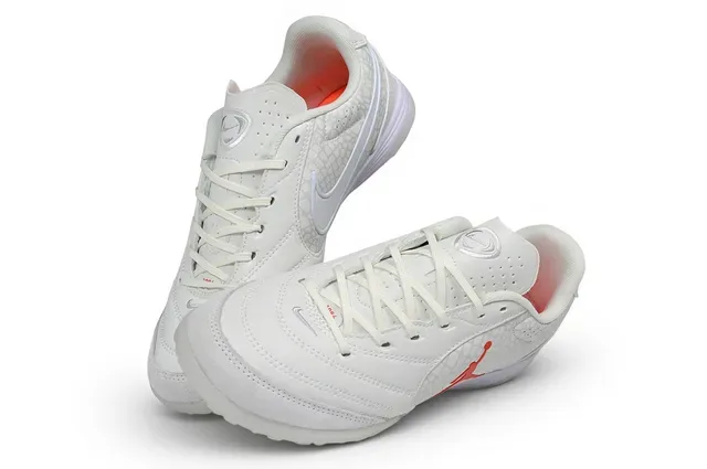 Air Jordan Turf Low-Top White and Red Turf Soccer Shoes 2