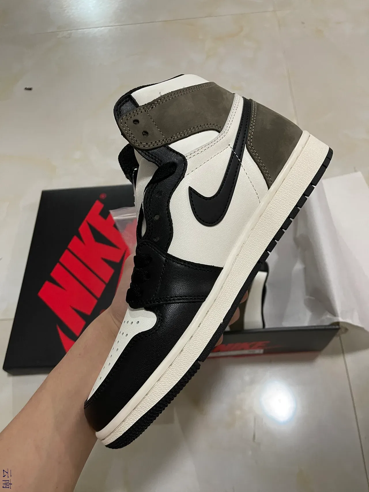Air Jordan White Black High-Top Leather And Suede Basketball Shoes 4