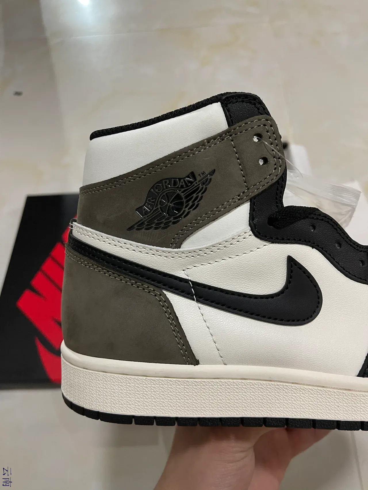 Air Jordan White Black High-Top Leather And Suede Basketball Shoes 7