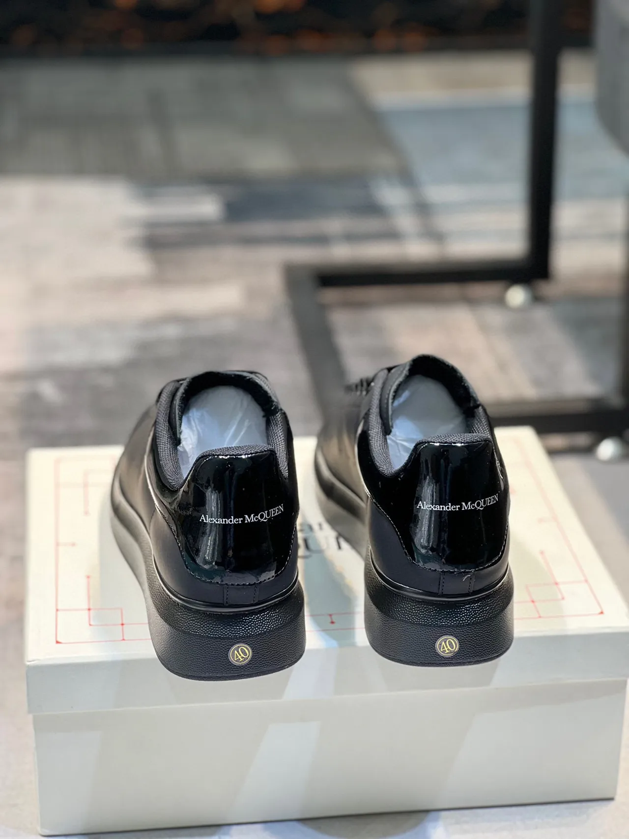 Alexander McQueen Oversized Sneaker Black Lifestyle Sneakers 2