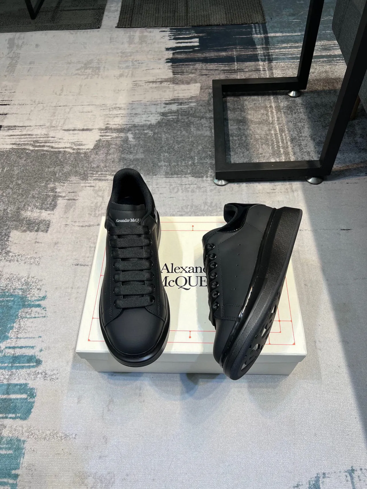 Alexander McQueen Oversized Sneaker Black Lifestyle Sneakers 4