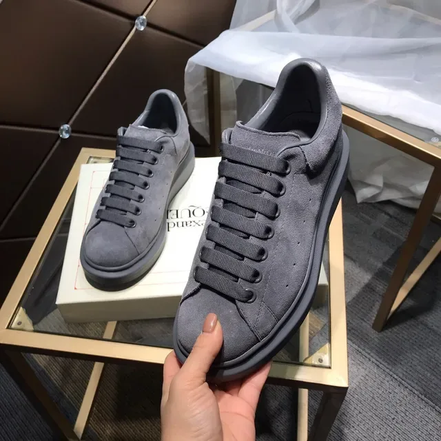 Alexander McQueen Oversized Sneaker Dark Gray Suede Chunky Sneakers 2