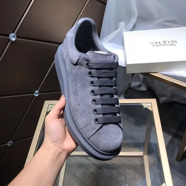 Alexander McQueen Oversized Sneaker Dark Gray Suede Chunky Sneakers 3