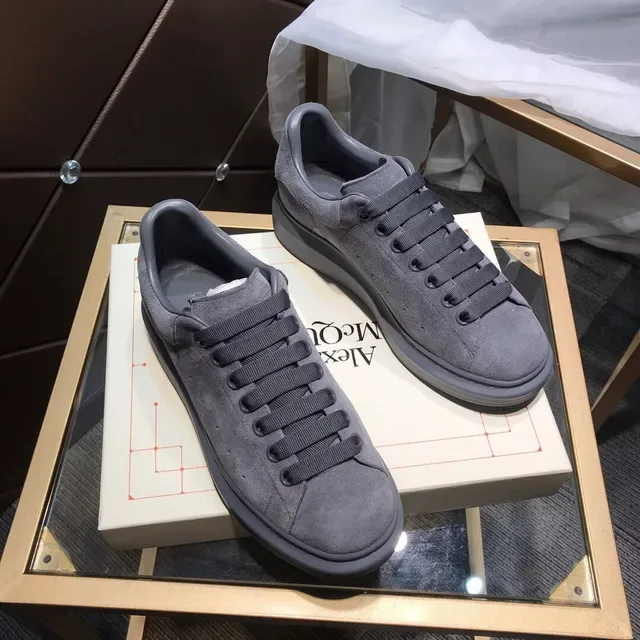 Alexander McQueen Oversized Sneaker Dark Gray Suede Chunky Sneakers 7