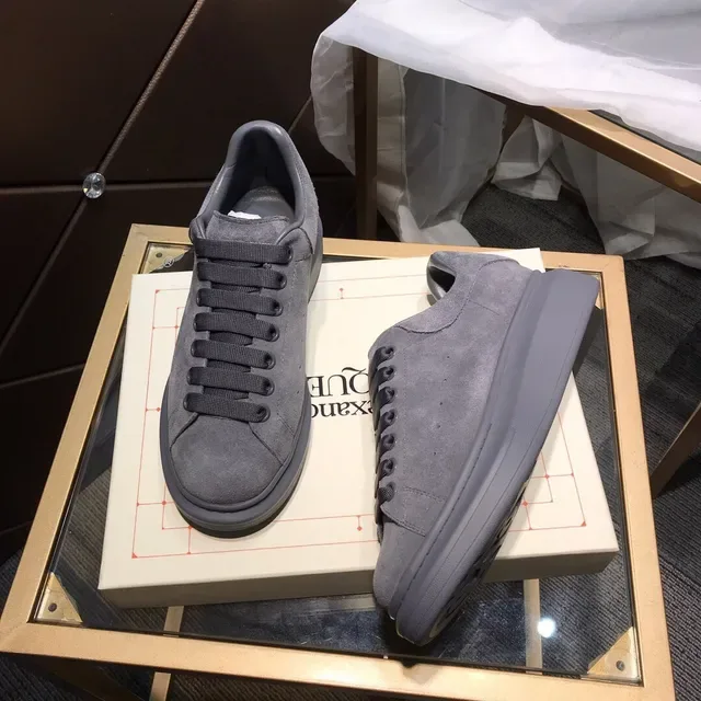 Alexander McQueen Oversized Sneaker Dark Gray Suede Chunky Sneakers 8