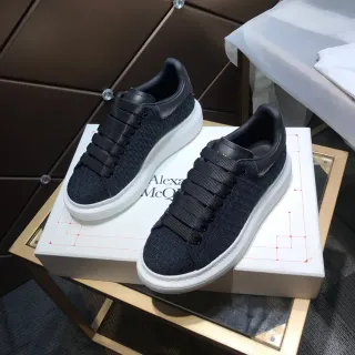 Alexander McQueen Oversized Sneaker Navy Textured Upper White Sole Lifestyle Sneakers