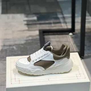 Alexander McQueen Oversized Sneaker White and Olive Lifestyle Sneakers