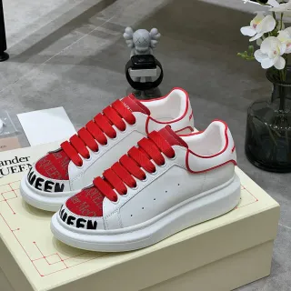 Alexander McQueen Oversized Sneaker White and Red Lifestyle Sneakers