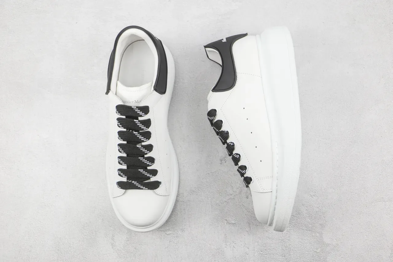 Alexander McQueen Oversized Sneaker White Black Lifestyle Sneakers 3